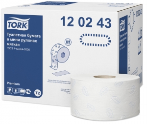 Туалетная бумага Tork в мини-рулонах мягкая артикул 120243