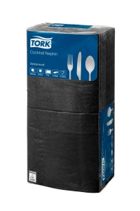 Бумажные салфетки черные Tork Advanced 2 слоя