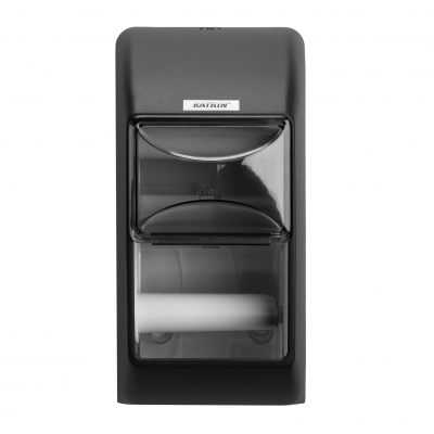 Диспенссер-раздатчик для туалетной бумаги на 2 рулона Katrin (черный)